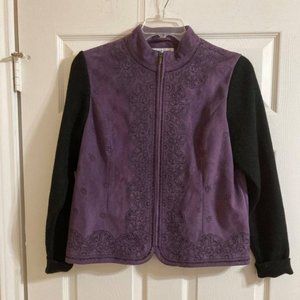 Coldwater Creek Purple/Black Jacket-Size Large